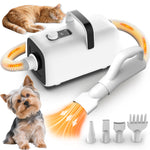 Load image into Gallery viewer, AIRROBO Dog Blower Pet Hair Dryer with Adjustable Speed Temperature, Large Dog Hair Grooming Blower after Bath Swimming, Heating Blower with 4 Nozzles Black