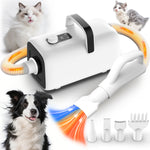 Load image into Gallery viewer, AIRROBO Dog Blower Pet Hair Dryer with Adjustable Speed Temperature, Large Dog Hair Grooming Blower after Bath Swimming, Heating Blower with 4 Nozzles Black