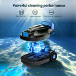 Load image into Gallery viewer, AIRROBO CP02 official refurbished robotic pool cleaner showing dual motors, double brushes, and dual suction openings