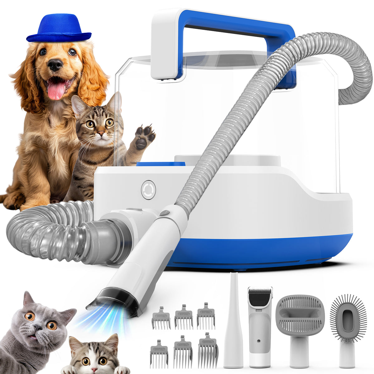 AIRROBO PG200 Cordless Rechargable Pet Grooming Kit Vacuum Pet V