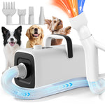 Load image into Gallery viewer, AIRROBO Dog Blower Pet Hair Dryer with Adjustable Speed Temperature, Large Dog Hair Grooming Blower after Bath Swimming, Heating Blower with 4 Nozzles Black

