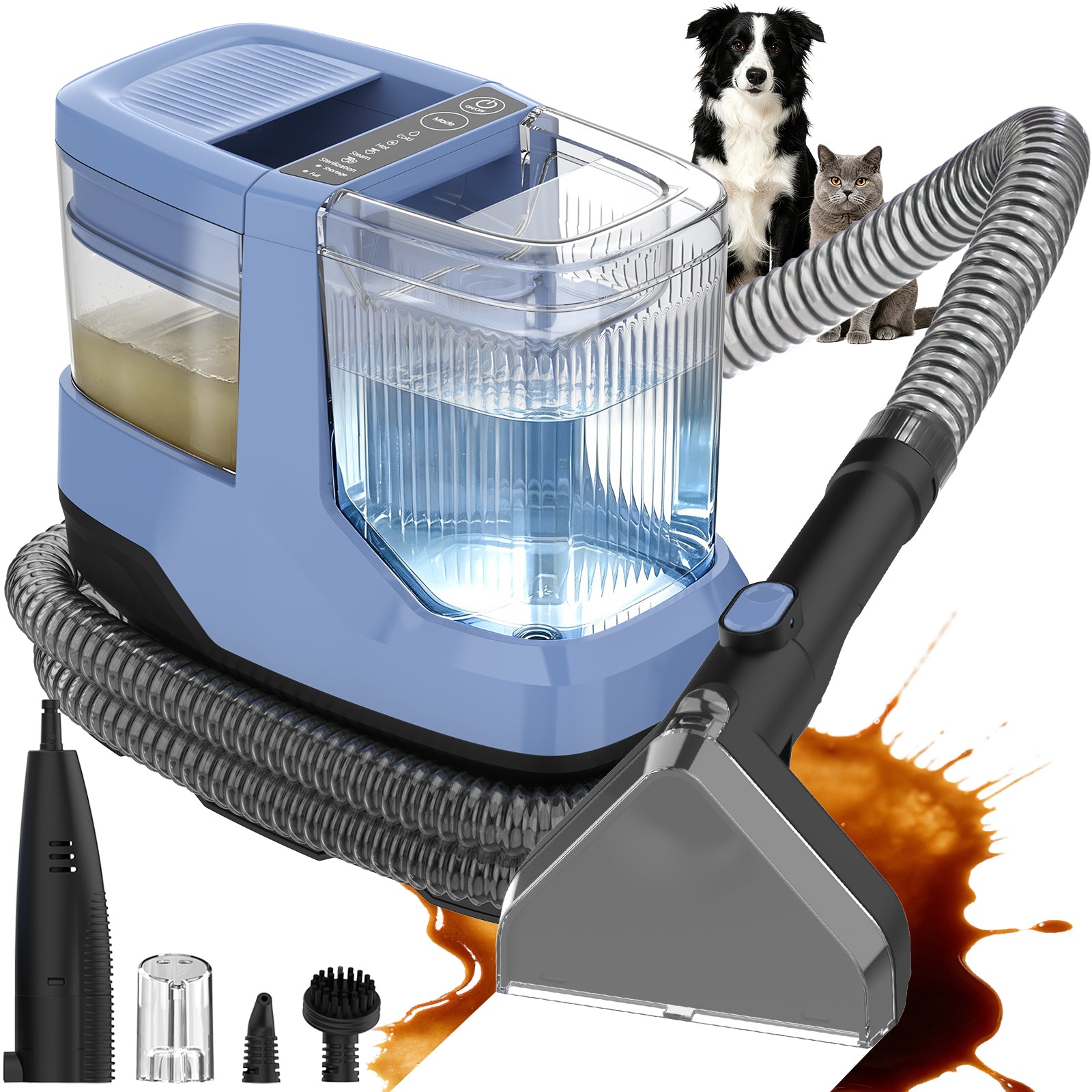 AIRROBO CP100 Portable Carpet and Upholstery Cleaner, Spot Cleaner for Pets, Stain Remover for Carpet, Area Rugs, Upholstery, Coaches and Car