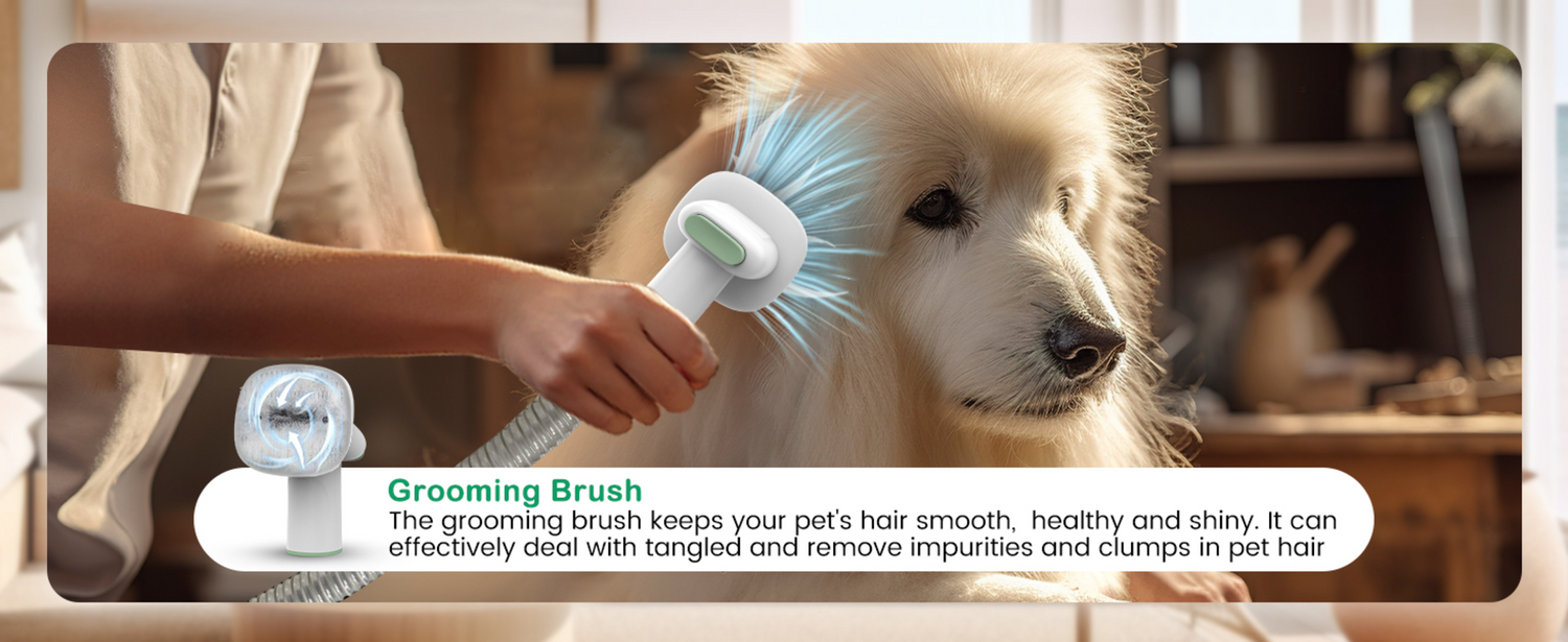 AIRROBO PG50 Plus | 7 in 1 Pet Grooming Kit with Vacuum | Pet Vacuum G