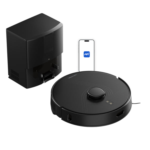 AIRROBO Q20+ robot vacuum and mop with self-emptying station and 5000Pa suction — front view