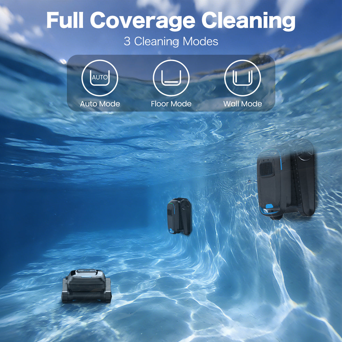 AIRROBO Robotic Pool Vacuum Cleaner CP20 Cordless Wall-Climbing for Ab