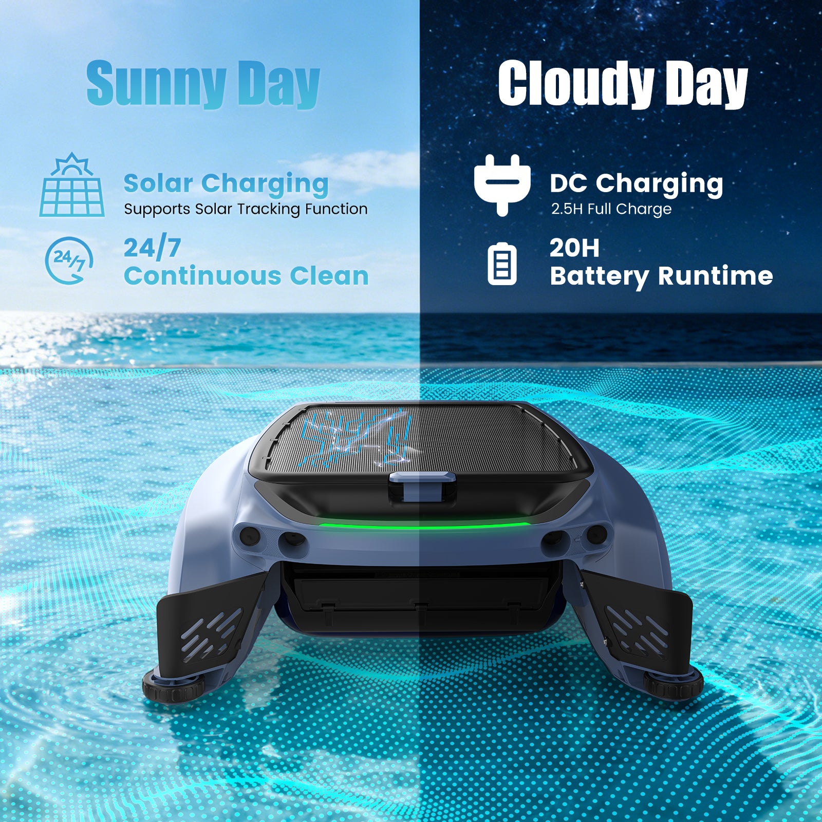 AIRROBO SP200 cordless robot pool cleaner with smart APP contral