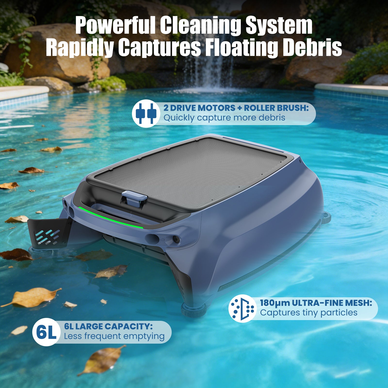 AIRROBO SP200 cordless robot pool cleaner with smart APP contral