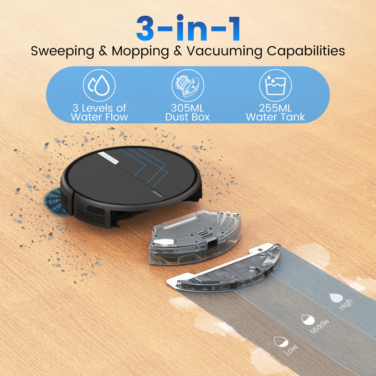 AIRROBO P30 | 3 in 1 Robot Vacuum and Mop Combo