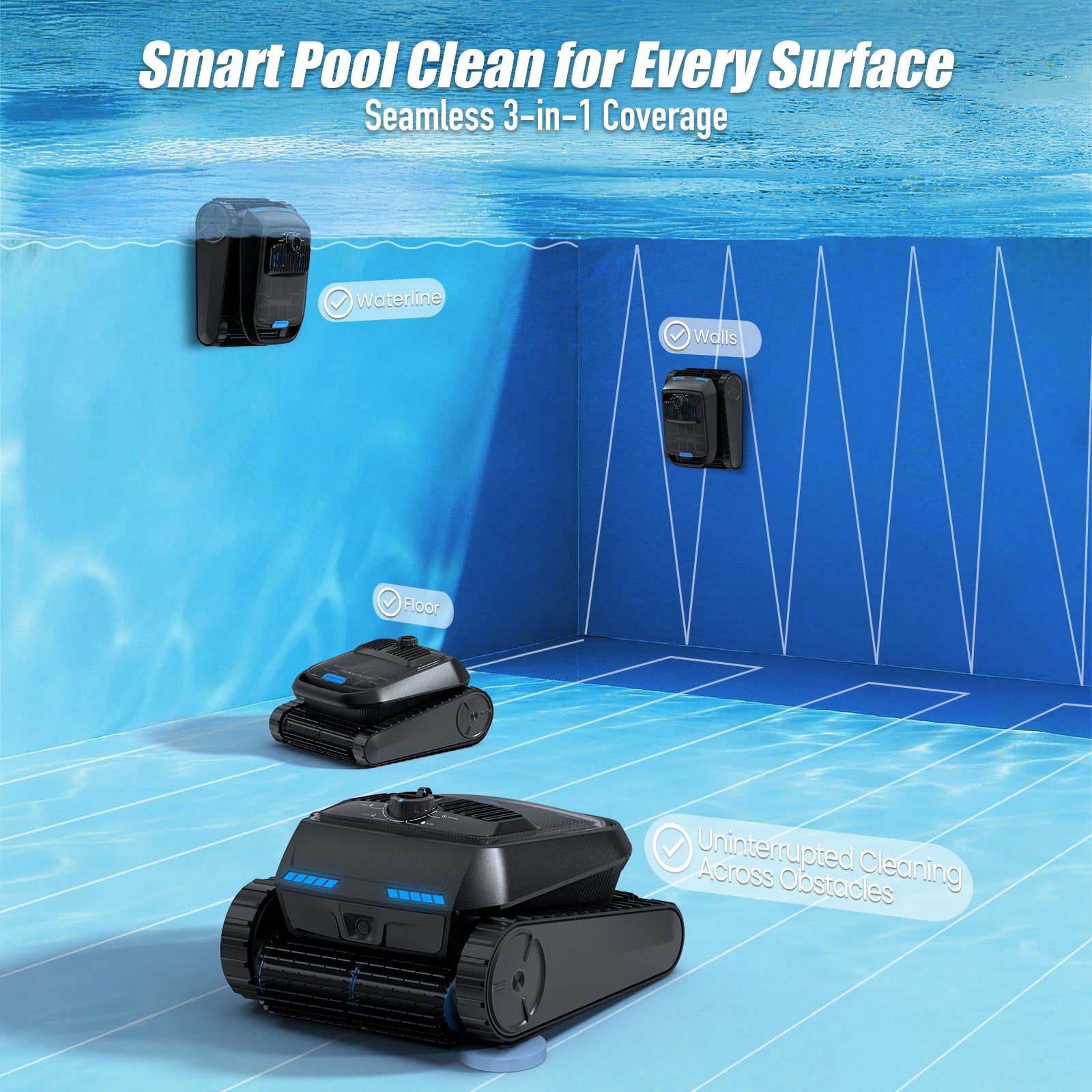 AIRROBO Cordless Robotic Pool Cleaner - Smart, Powerful, All-Pool Cleaning CP400 Lite