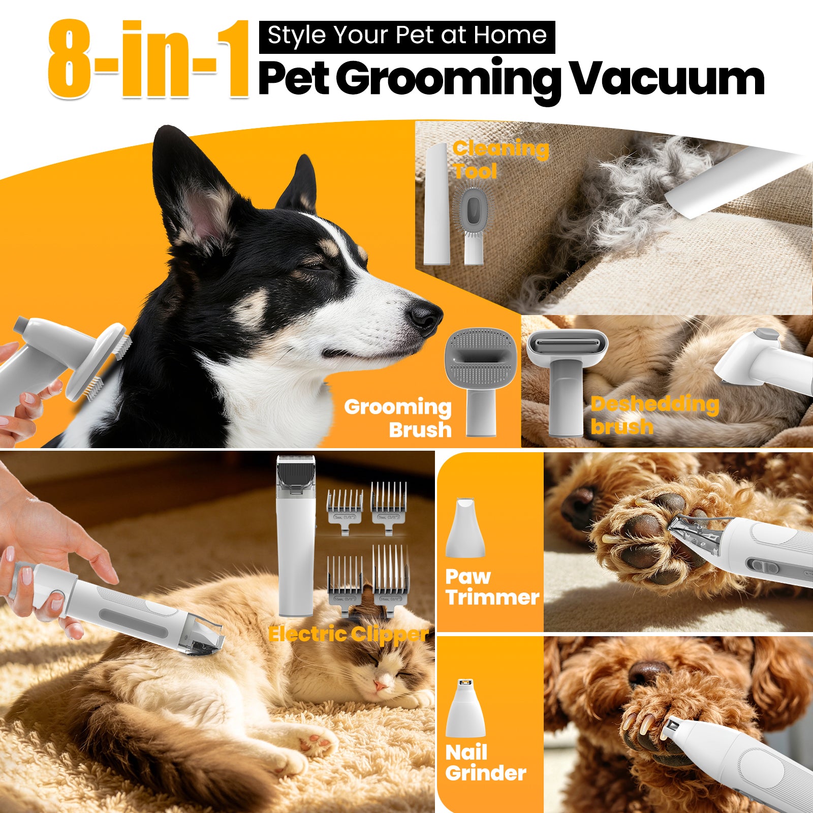 AIRROBO GP04 Plus Pet Grooming Vacuum