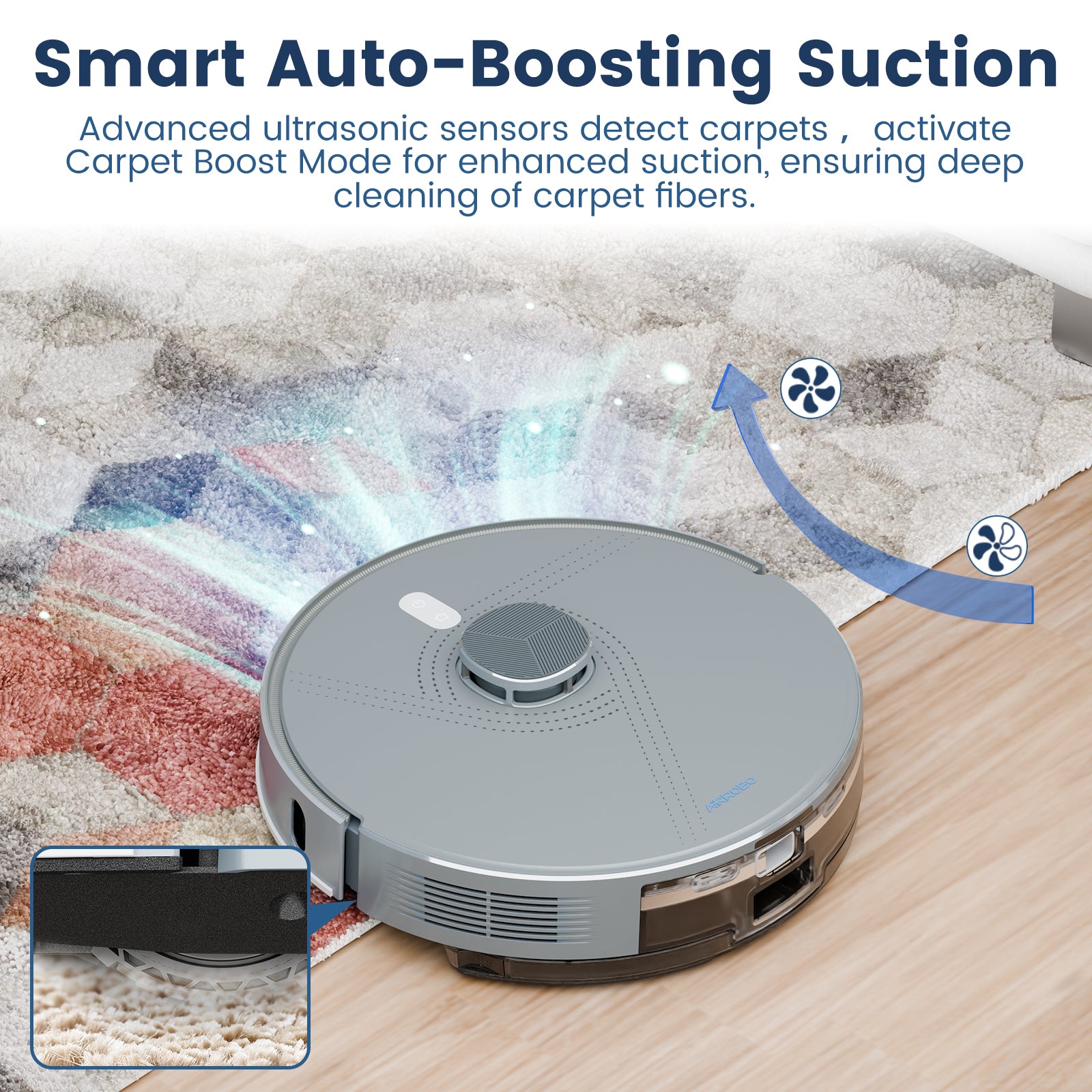 AIRROBO L50 Self-Empty Robot Vacuum and Mop Combo with 5500Pa Powerful Suction for Pet Hair