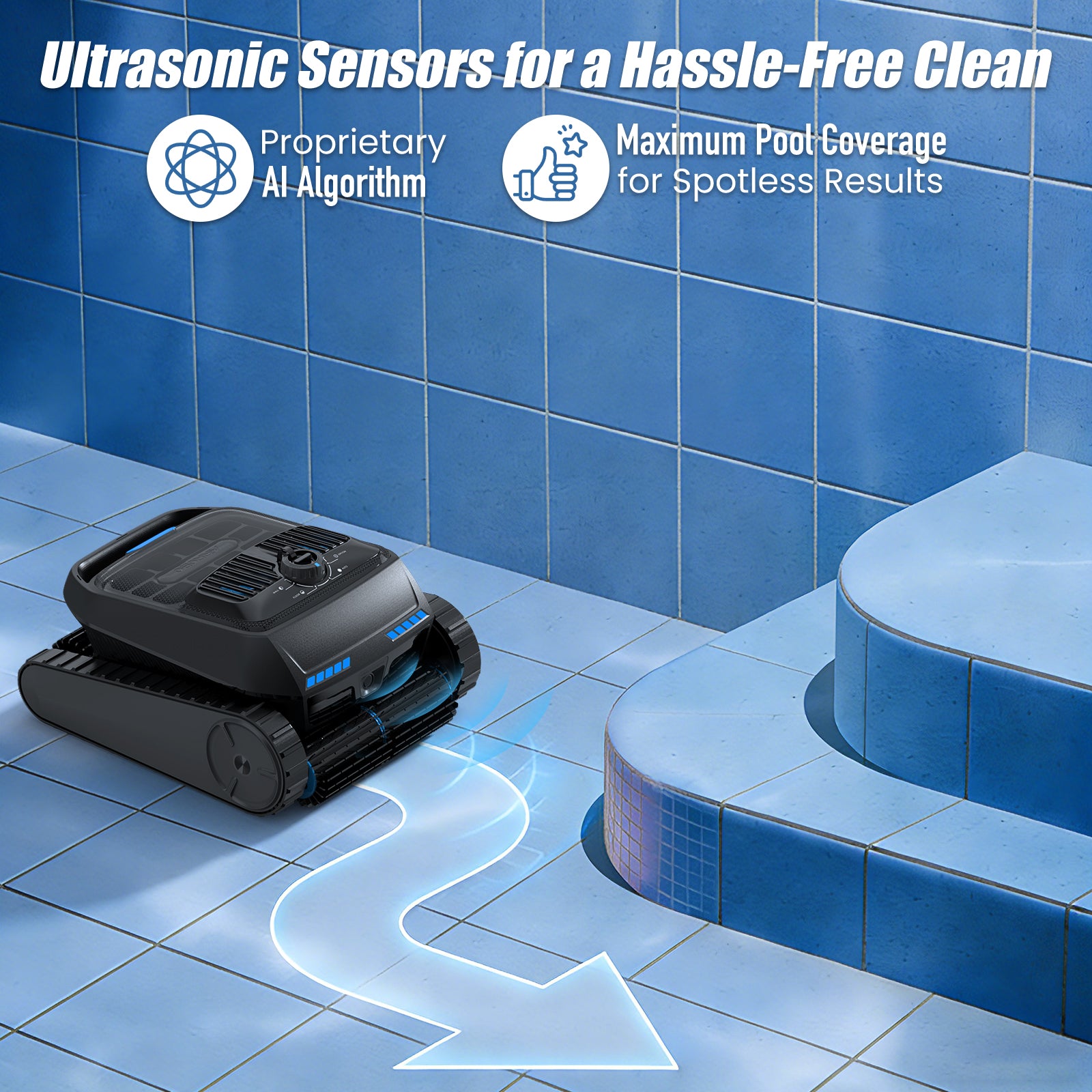 AIRROBO Cordless Robotic Pool Cleaner - Smart, Powerful, All-Pool Cleaning CP400 Lite