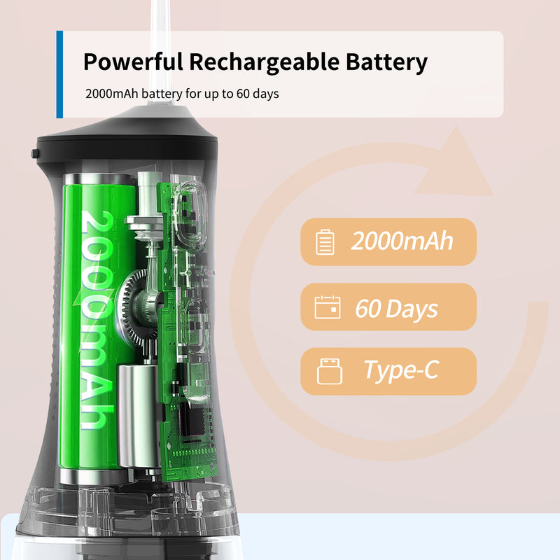 AIRROBO W1 | Portable Waterproof Oral Irrigator | Cordless Water Flosser