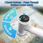 Load image into Gallery viewer, Airrobo BC200 Electric Spin Scrubber - Cordless Cleaning Brush with Power Shower Scrubber &amp; Extension Handle, 4 Heads Electronics Cleaning Brush
