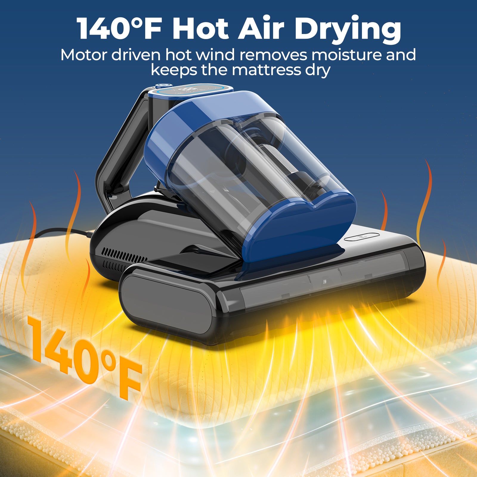 AIRROBO Mattress Vacuum Cleaner with Powerful Suction, HEPA Filtration, and High-Temperature Drying – Deep Cleans Bed, Sofa, and Fabric Surfaces