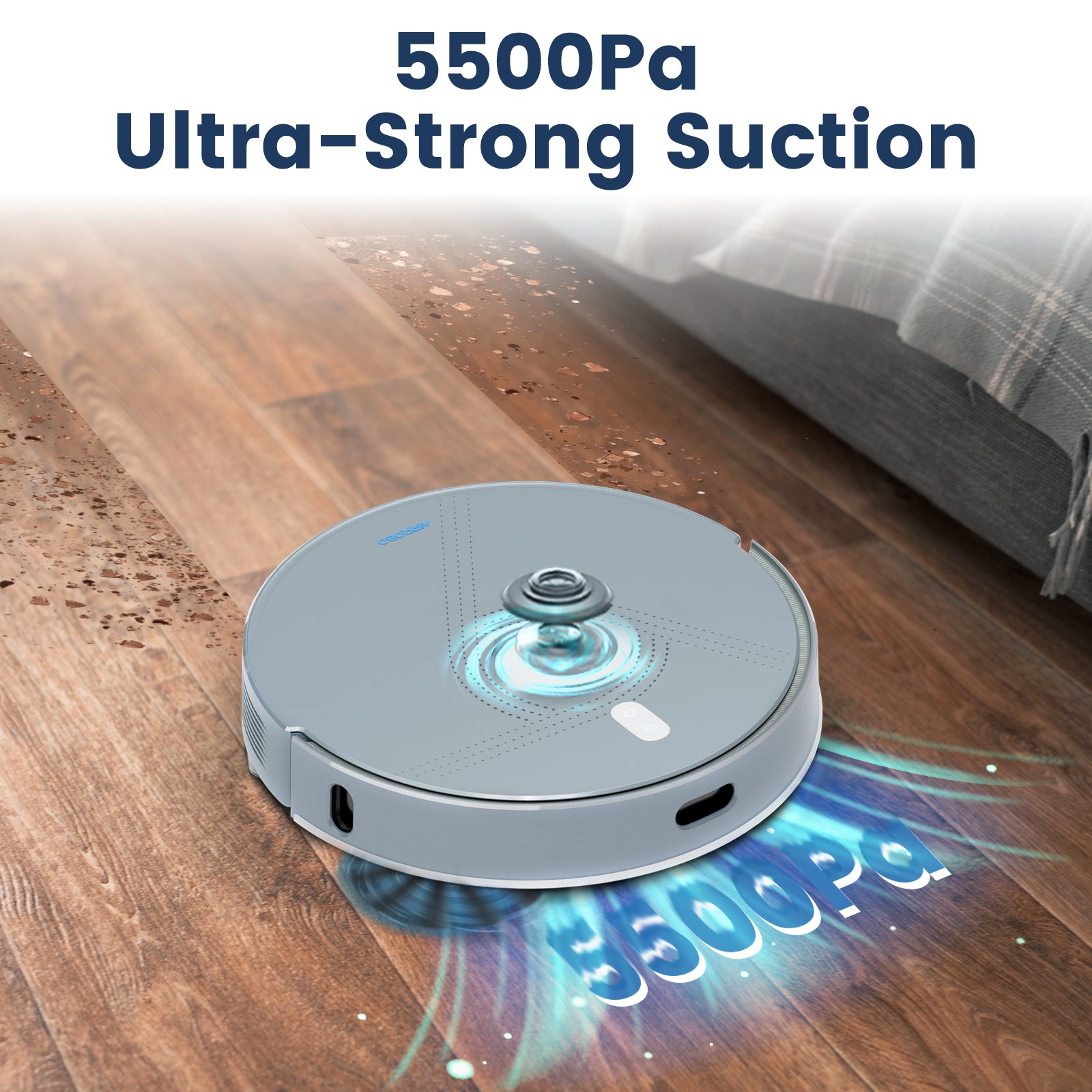 AIRROBO L50 Self-Empty Robot Vacuum and Mop Combo with 5500Pa Powerful Suction for Pet Hair