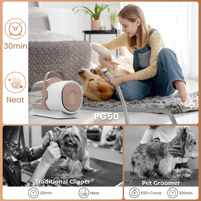 AIRROBO PG50 | 5 in 1 Pet Grooming Kit with Vacuum