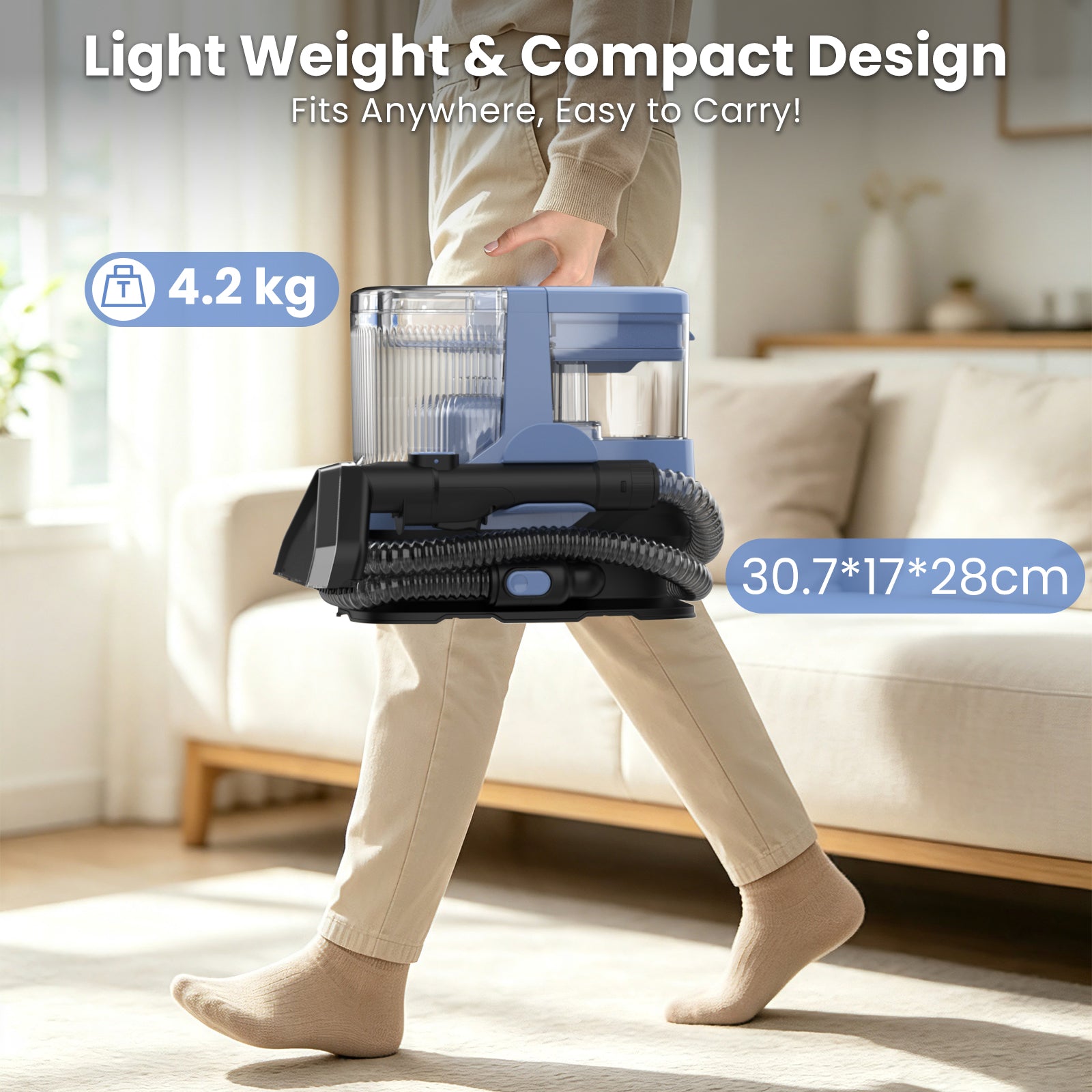 AIRROBO CP100 Portable Carpet and Upholstery Cleaner, Spot Cleaner for Pets, Stain Remover for Carpet, Area Rugs, Upholstery, Coaches and Car