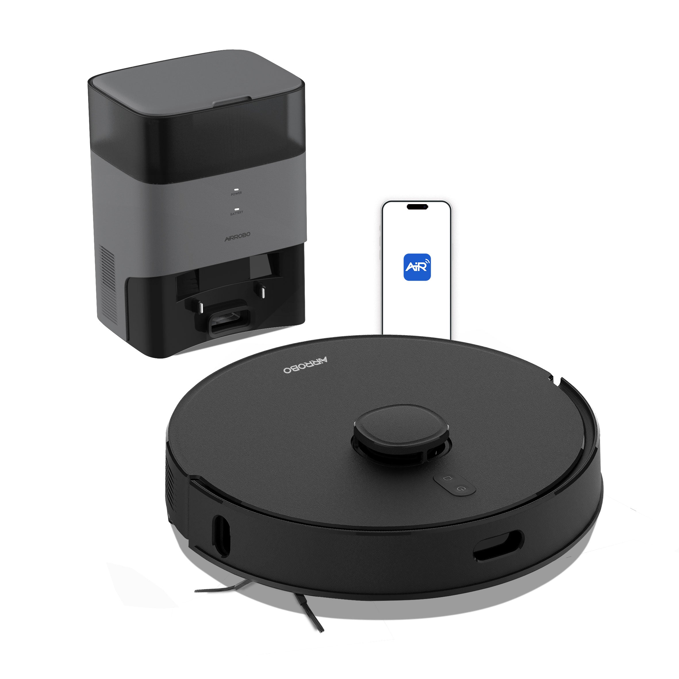 AIRROBO ロボット掃除機 黒 t20 箱無し AIRROBO T20+ Robot Vacuum and Mop Combo